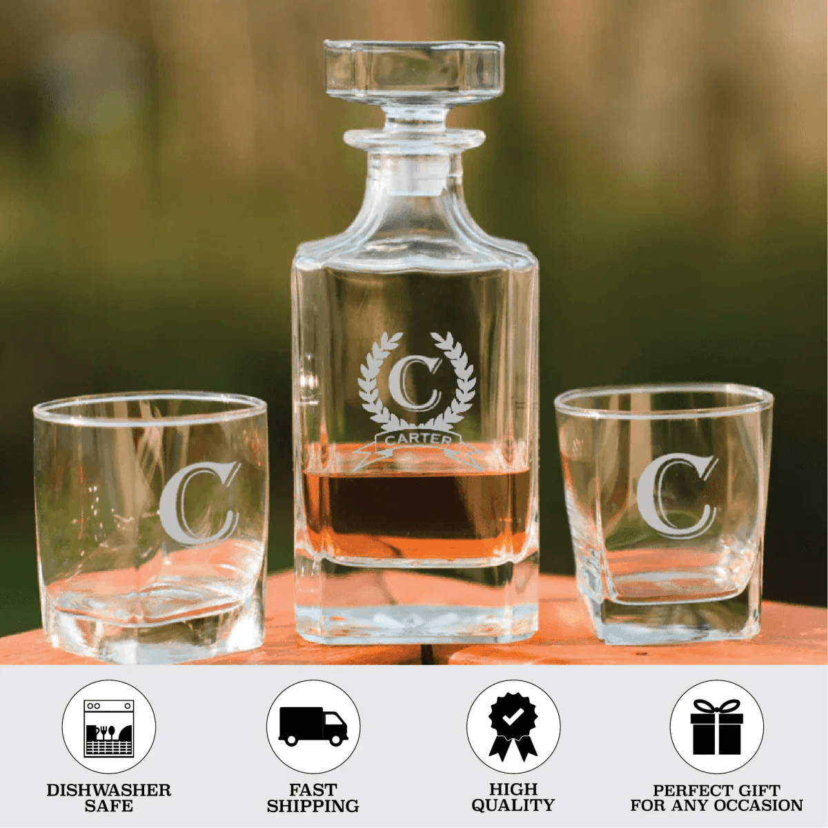Quality Piece of Glass - Whiskey - GroomsDay