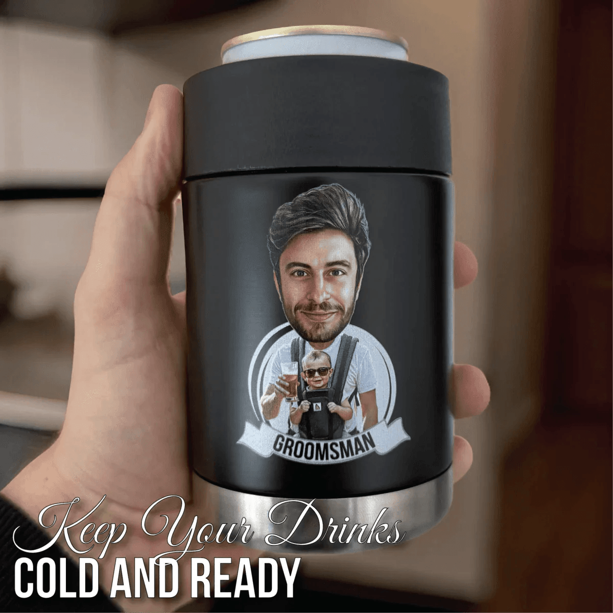 Custom Caricature Koozies - Bachelor Party - GroomsDay