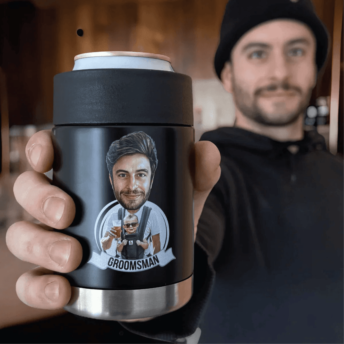 Custom Caricature Koozies - Bachelor Party - GroomsDay
