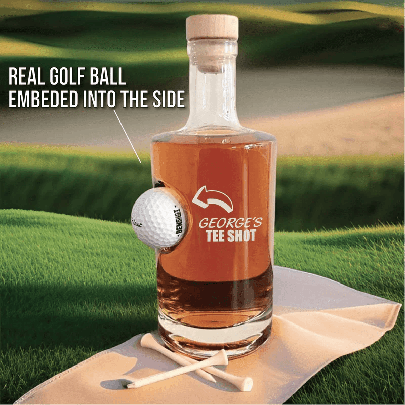 Funny Golf Decanter with Embedded Golf Ball - Golf - GroomsDay