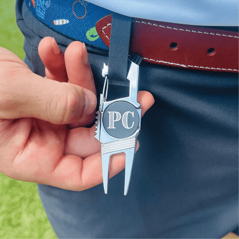 Versatile Monogrammed Golf Multi Tool – 5 - in - 1 Custom Divot Tool - Golf - GroomsDay