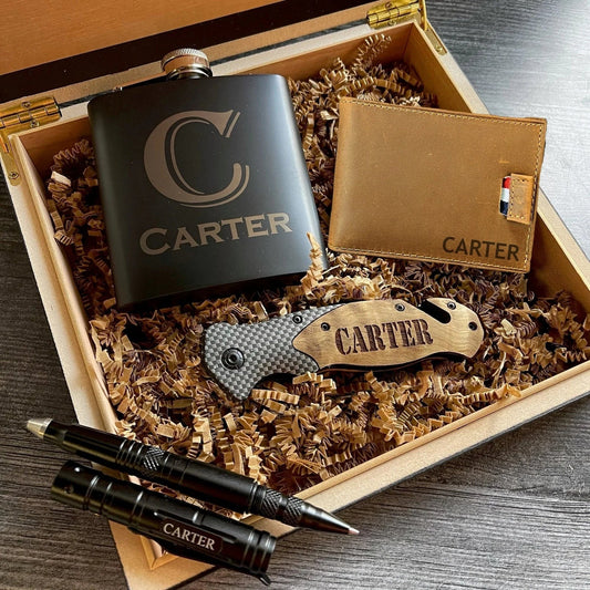Engraved Tactical Gift Box Set