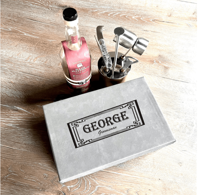Personalized Whiskey Glass Box Set - Groomsmen Gifts - GroomsDay