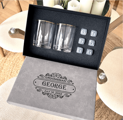 Golden Groomsmen Gift Set - Whiskey - GroomsDay