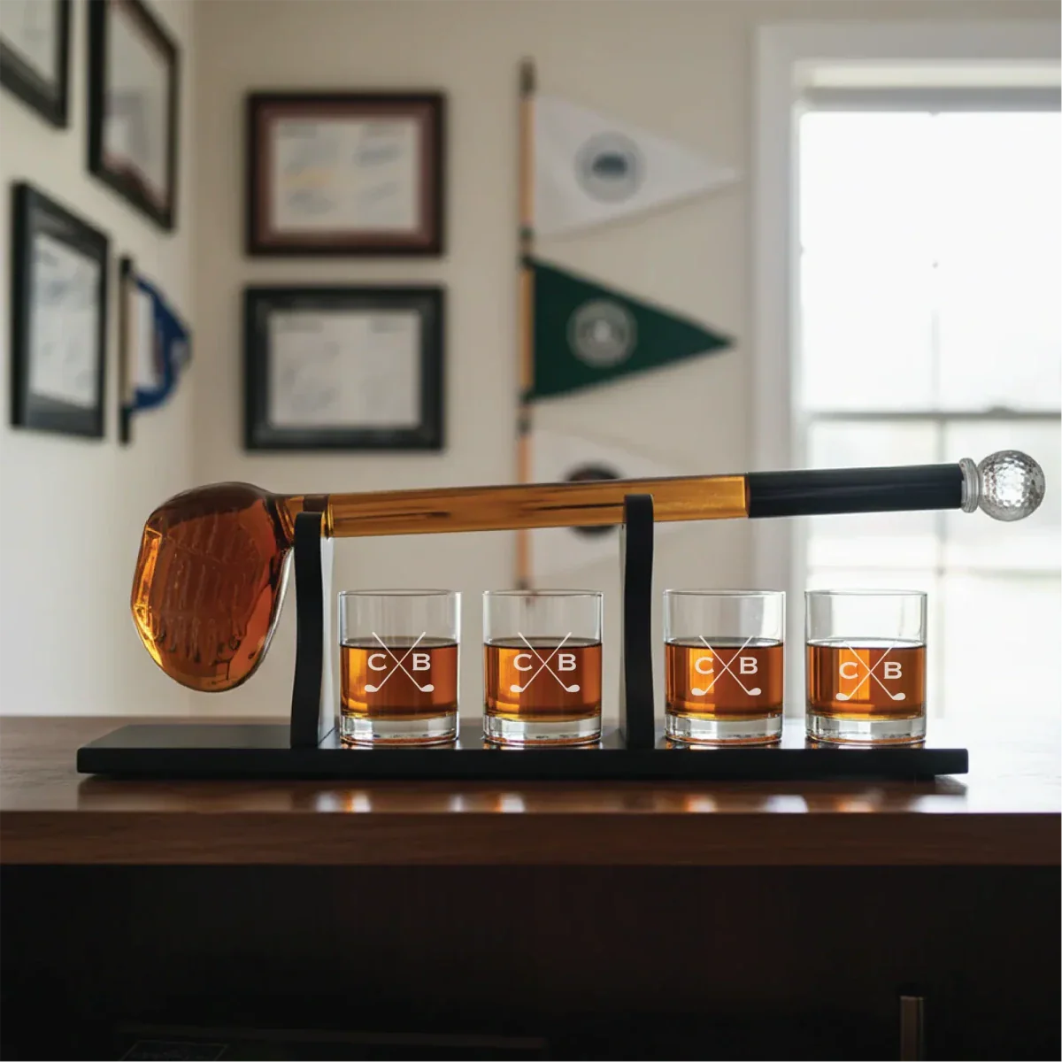 Custom Personalized Golf Club Whiskey Decanter - Golf - GroomsDay