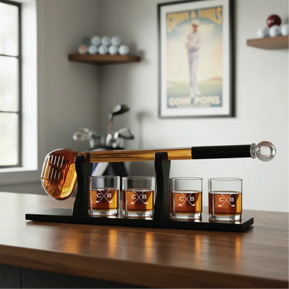 Custom Personalized Golf Club Whiskey Decanter - Golf - GroomsDay