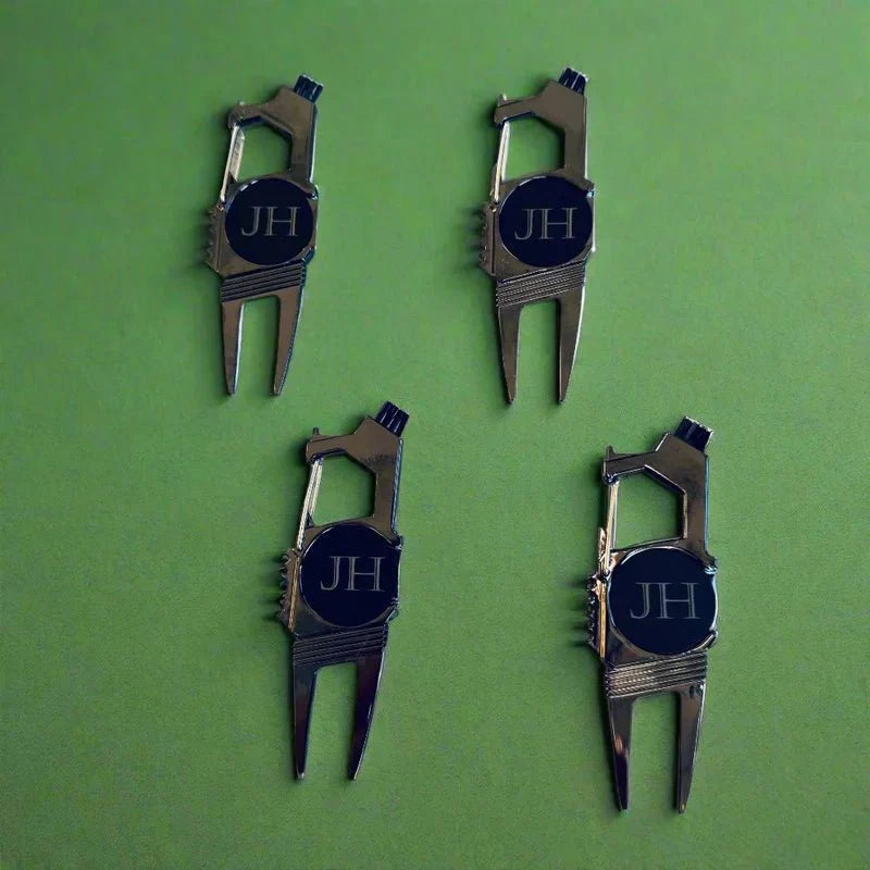 Versatile Monogrammed Golf Multi Tool – 5 - in - 1 Custom Divot Tool - Golf - GroomsDay