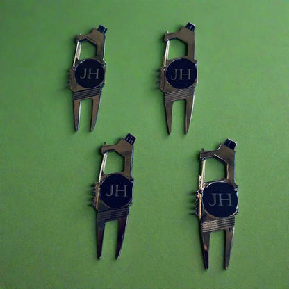 Versatile Monogrammed Golf Multi Tool – 5 - in - 1 Custom Divot Tool - Golf - GroomsDay