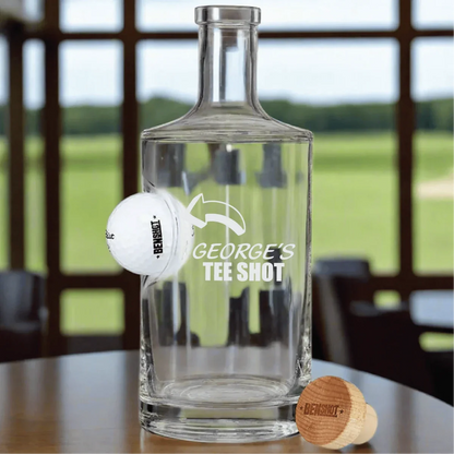 Funny Golf Decanter with Embedded Golf Ball - Golf - GroomsDay