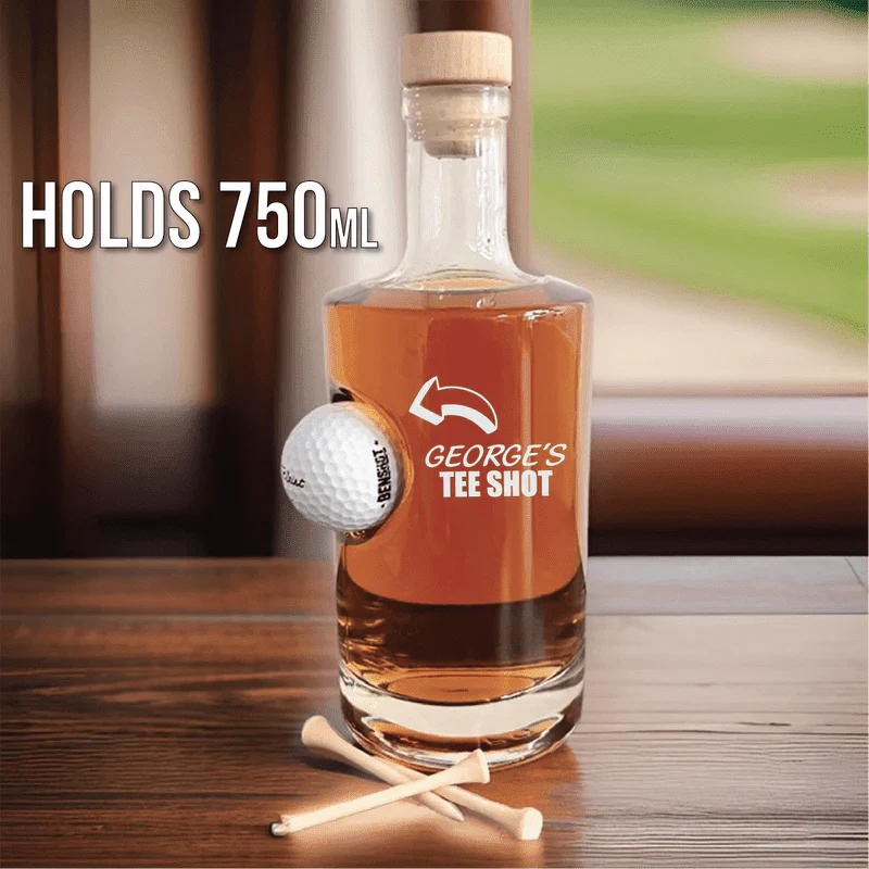 Funny Golf Decanter with Embedded Golf Ball - Golf - GroomsDay