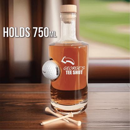 Funny Golf Decanter with Embedded Golf Ball - Golf - GroomsDay