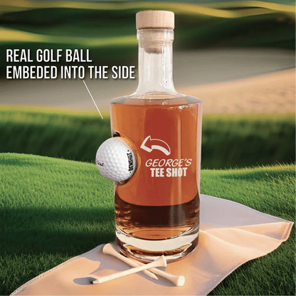 Funny Golf Decanter with Embedded Golf Ball - Golf - GroomsDay