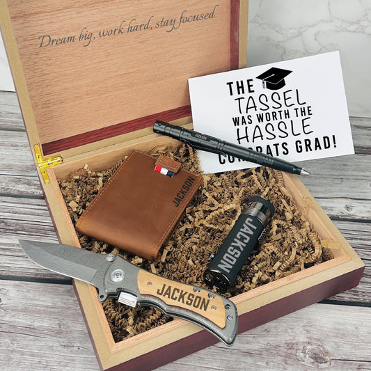 Personalized Graduation Gift Box for Men with Custom Items