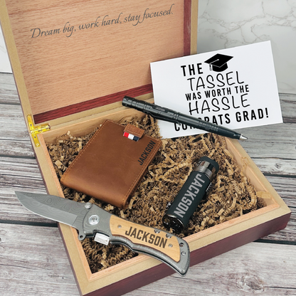 Personalized Graduation Gift Box for Men with Custom Items