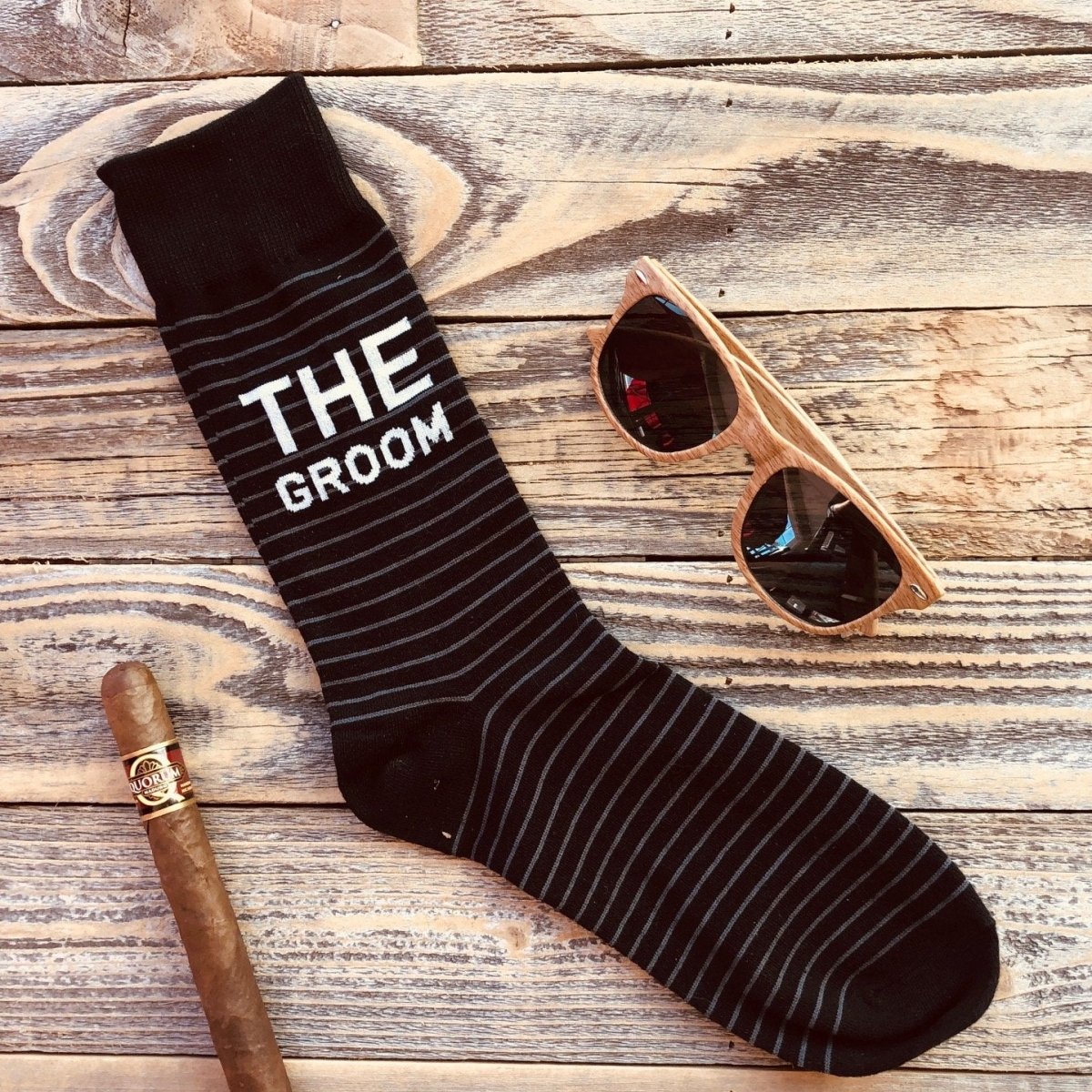 Grooms Crew Socks - Groovy Laser - GroomsDay
