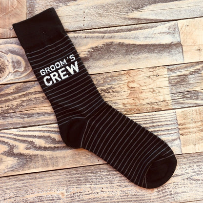 Grooms Crew Socks - Groovy Laser - GroomsDay