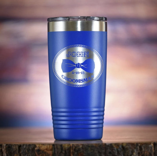 Groomsmen Bowtie Tumbler - Tumbler - GroomsDay