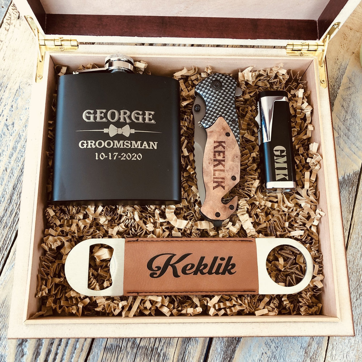 Groomsmen Gift Box Set Personalized