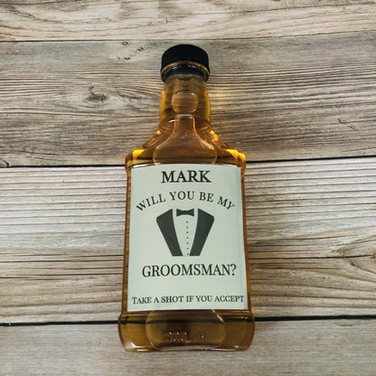 Groomsmen Pint Bottle Label - Proposal - GroomsDay