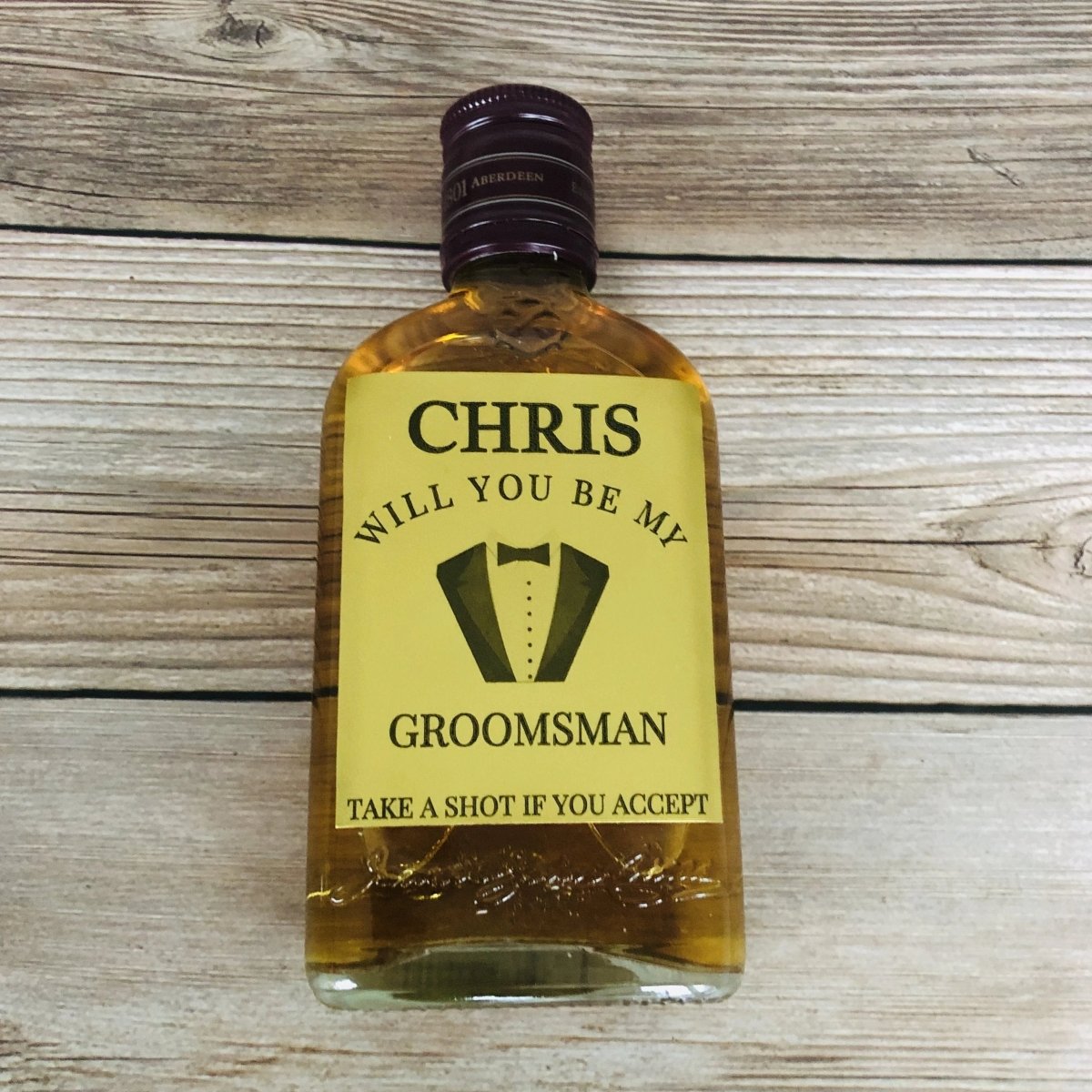 Groomsmen Pint Bottle Label - Proposal - GroomsDay