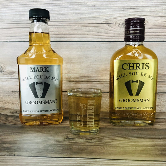 Groomsmen Pint Bottle Label - Proposal - GroomsDay