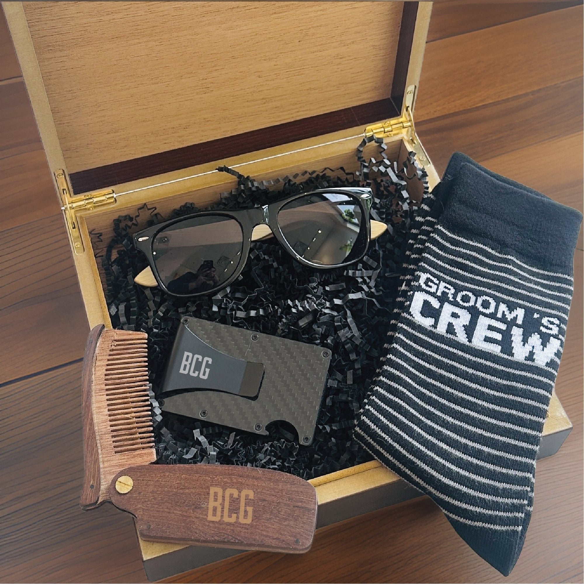 Elegant Groomsmen Collection - Personalized Groomsmen Proposal Gift Set