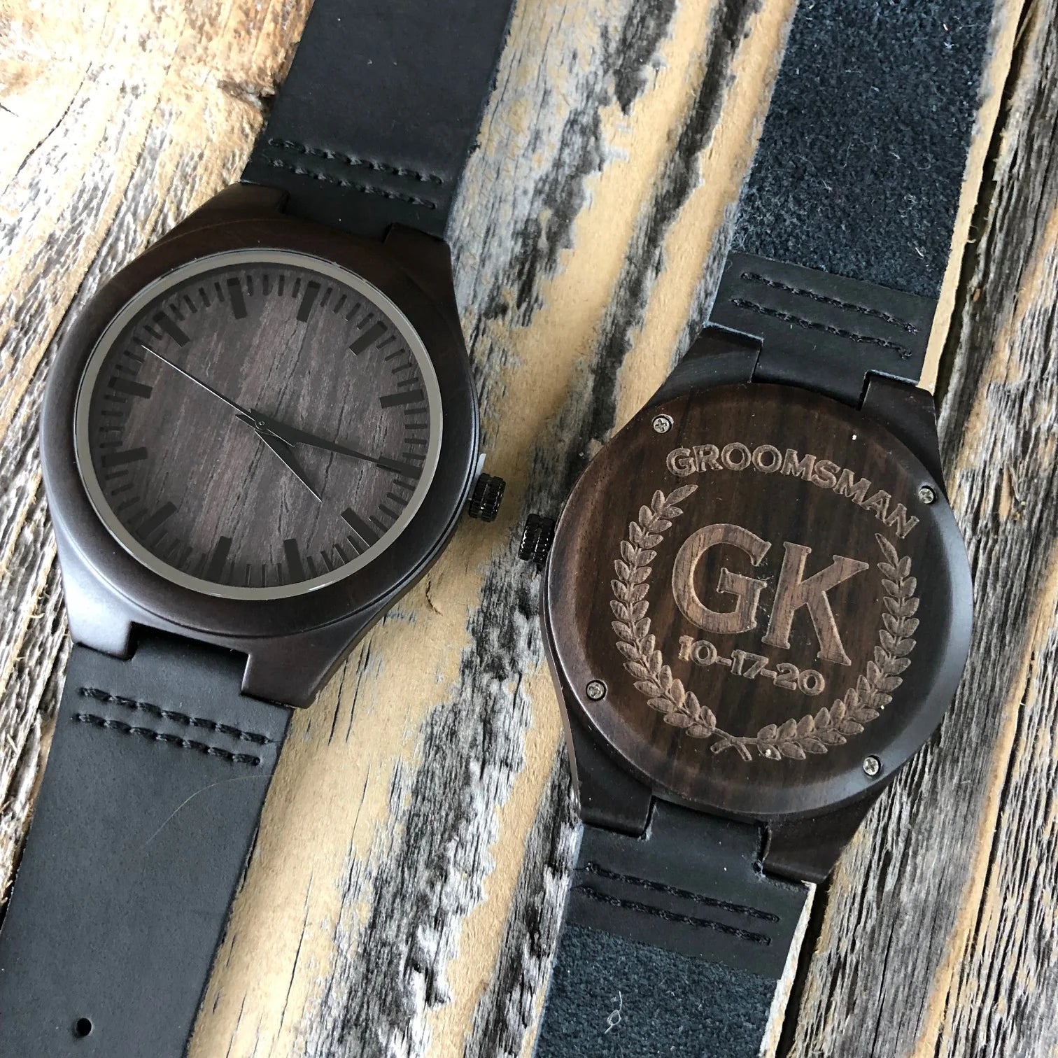 Groomsmen Wood Watches Custom Engraved GroomsDay