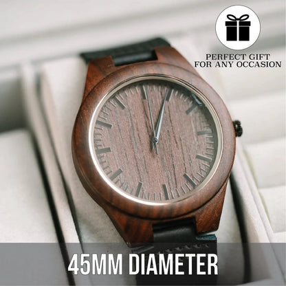 Elegant Personalized Men's Wood Watch - Anniversary - GroomsDay
