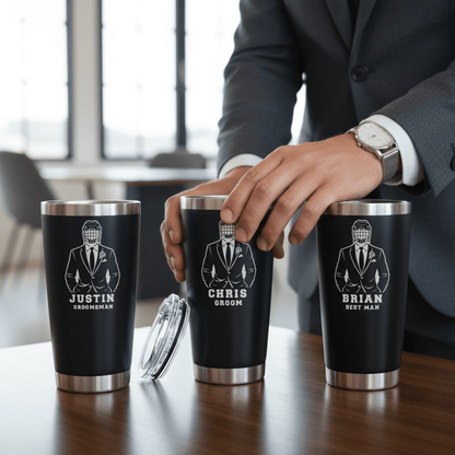 Hat Trick Groomsmen Tumbler - Sports Groomsmen Gifts - GroomsDay