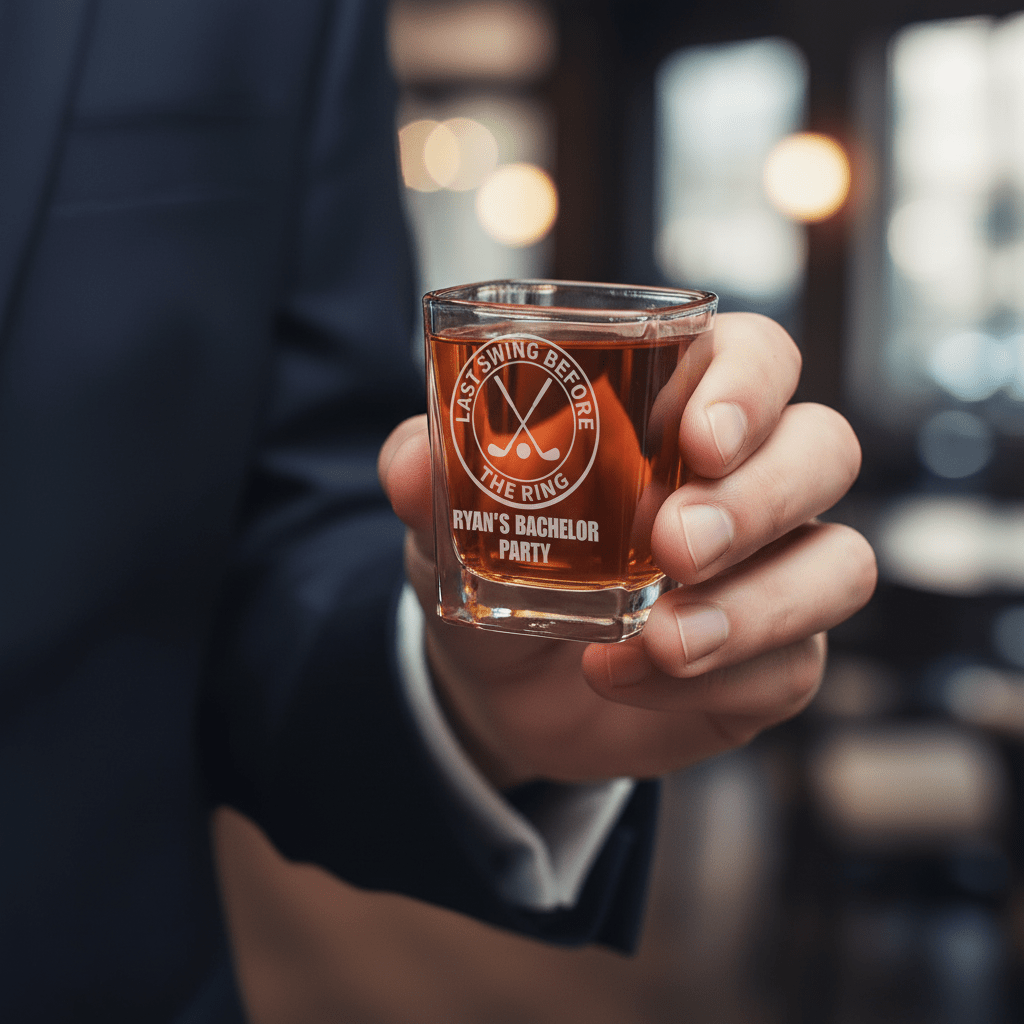 Last Single Swing Shot Glass - Golf - GroomsDay