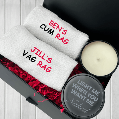 Unique Personalized Risqué Romance Gift Set Customized Gift Sets Gifts for Men by Groovy Guy