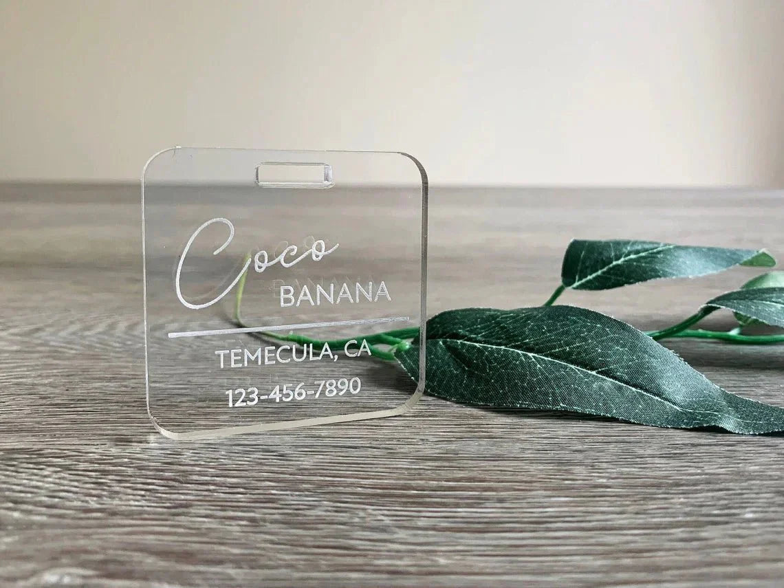 Elegant Personalized Travel Tag for Luggage - Travel Gifts - GroomsDay