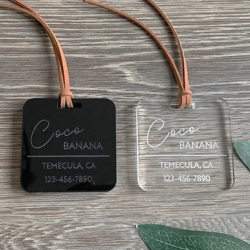 Elegant Personalized Travel Tag for Luggage - Travel Gifts - GroomsDay