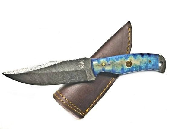 Everyday Carry Damascus Knife - Damascus Knife - GroomsDay