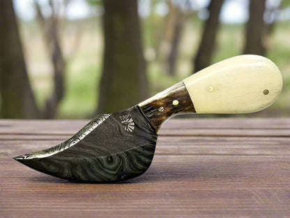 knife with bone handle with sheath