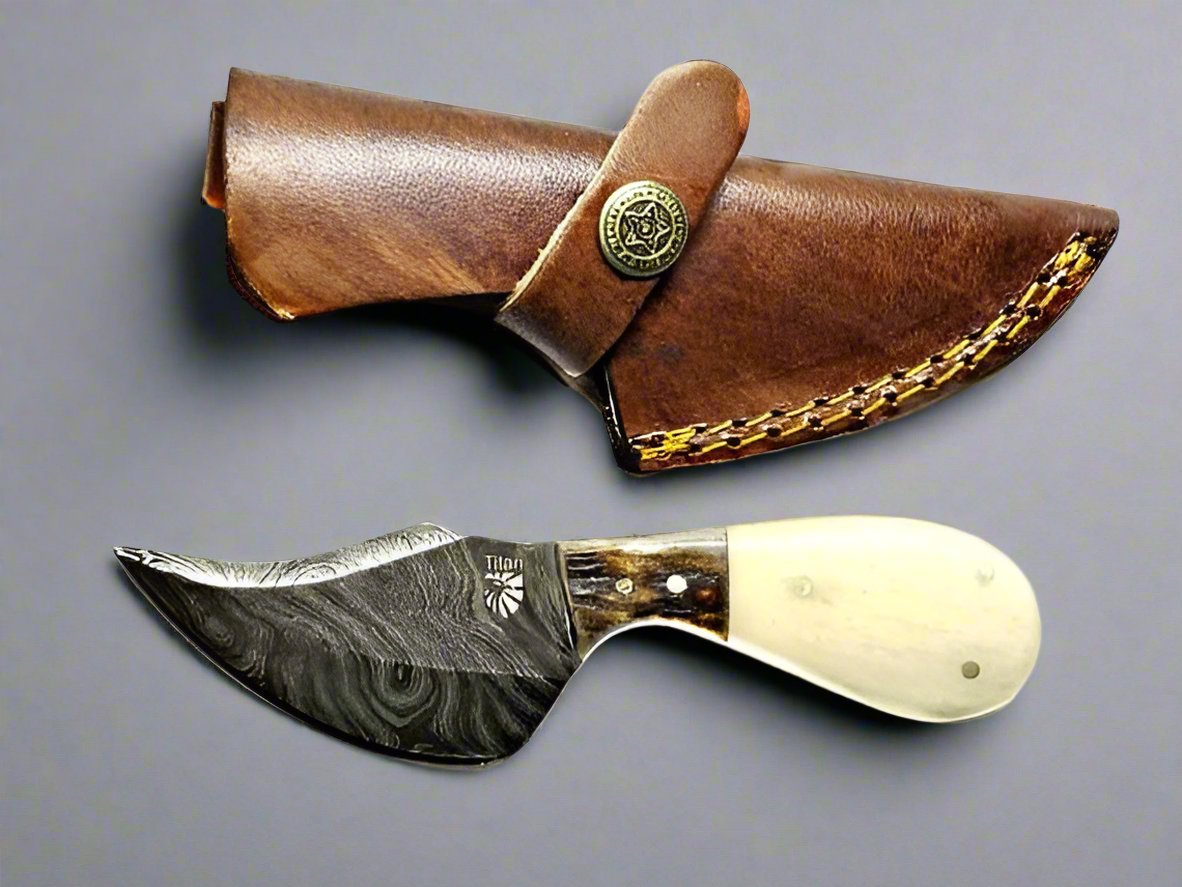 bone digger handle knife with sheath