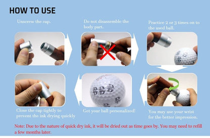 Wooden Golf Ball Stamp - Golf - GroomsDay