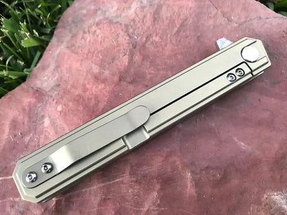 Titanium EDC Damascus Knife - Knives - GroomsDay