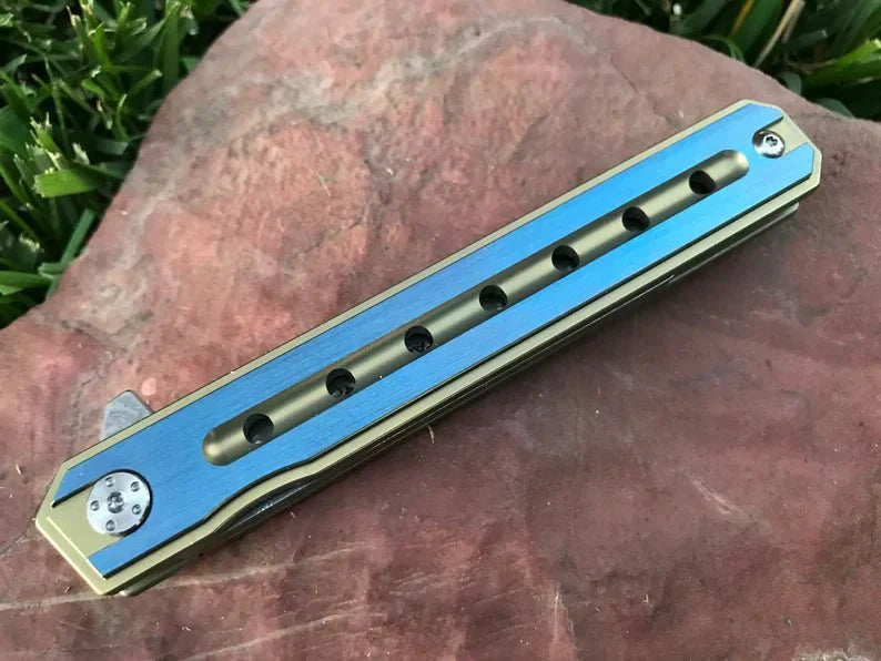 Titanium EDC Damascus Knife - Knives - GroomsDay