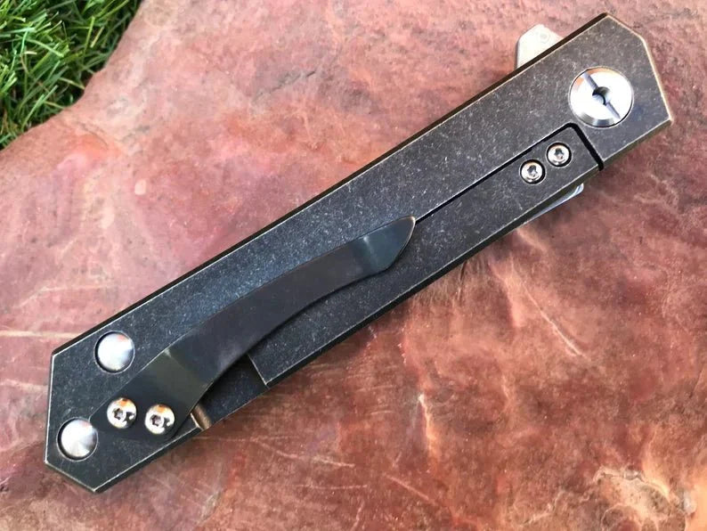 EDC Knife Damascus Blade - Knives - GroomsDay