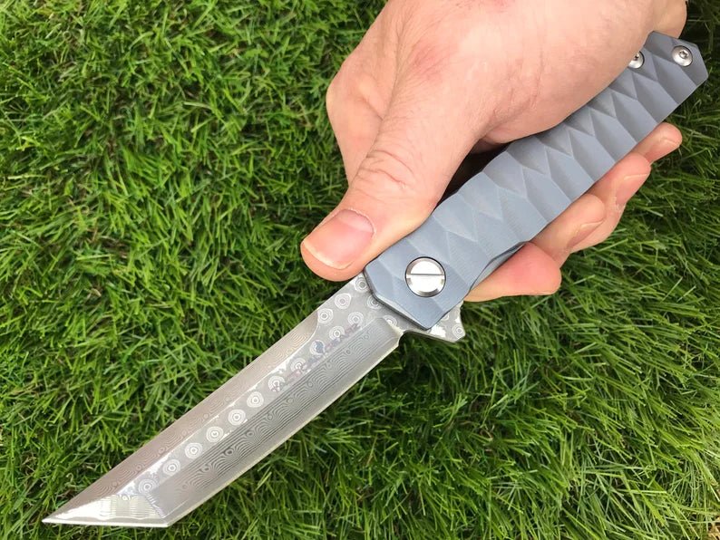 Blue Steel Damascus Blade