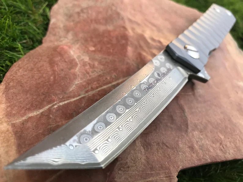 Blue Steel Damascus Blade