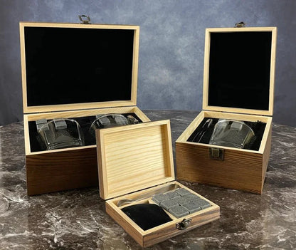 Whiskey Stone Gift Set - Whiskey Glass Set - GroomsDay