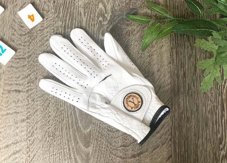 Custom golf glove with personalized text and premium material options