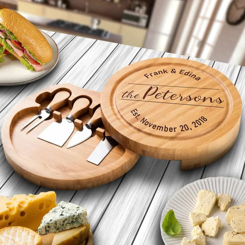 Custom Cheese Server Set - Cutting Board - GroomsDay