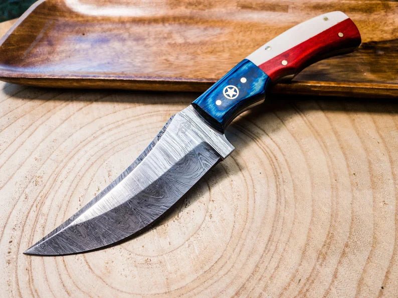 Texas Damascus Hunting Knife