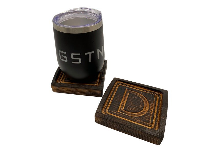 Whiskey Charred Coasters