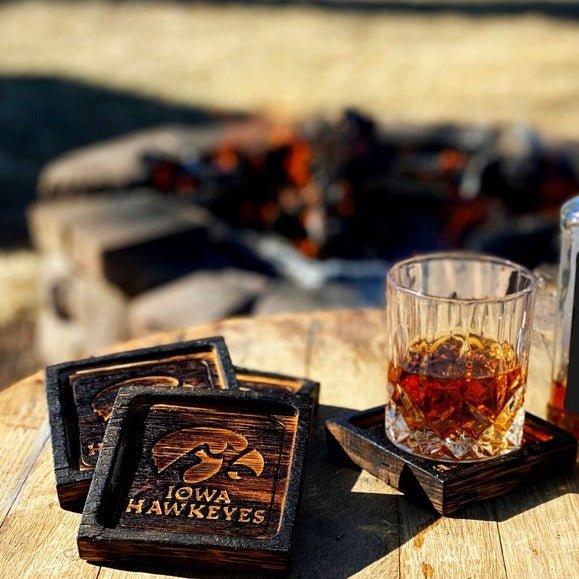 Whiskey Charred Coasters