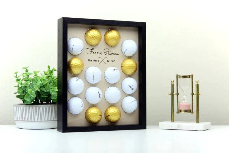 Custom Golf Ball Display Frame - Golf - GroomsDay