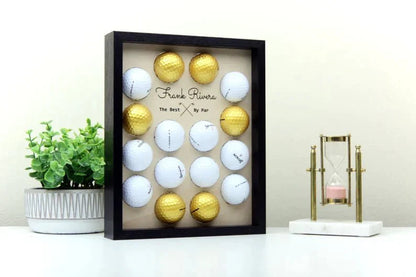 Custom Golf Ball Display Frame - Golf - GroomsDay